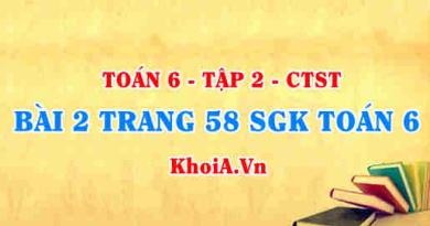 Bài 2 trang 58 SGK Toán 6 Tập 2 Chân trời sáng tạo